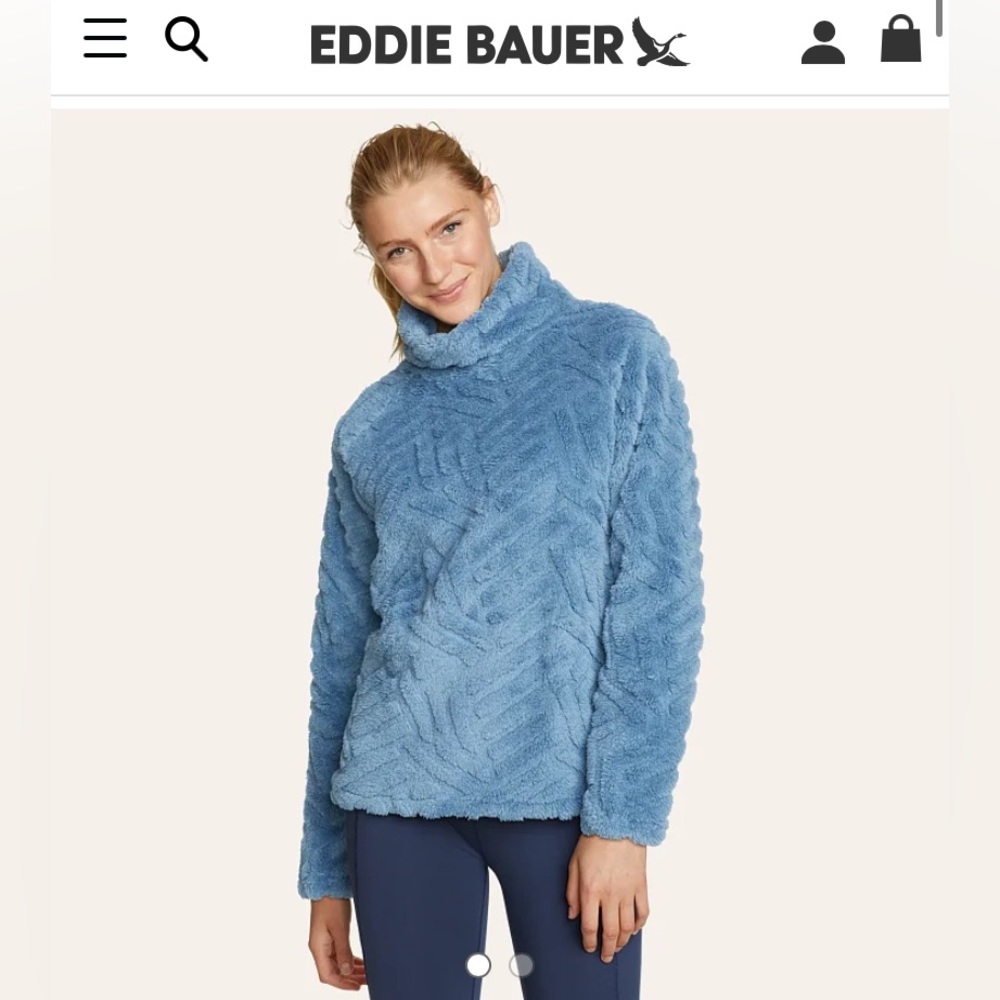Eddie Bauer Women's L Quest Plush Mock Neck Fleece - Textured/ brand new 🏷️